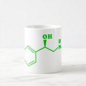 アドレナリン分子化学式 コーヒーマグカップ (中央)