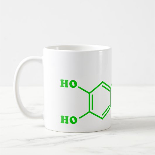 アドレナリン分子化学式 コーヒーマグカップ (左)