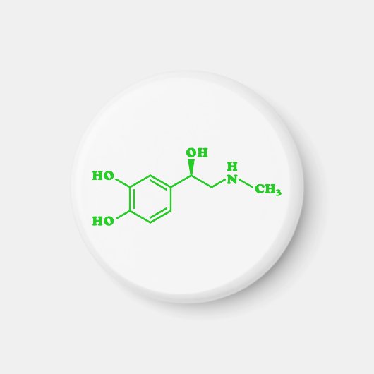 アドレナリン分子化学式 マグネット (正面)