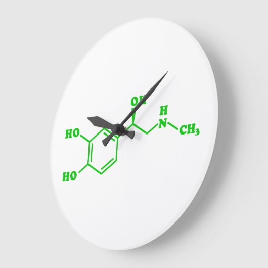 アドレナリン分子化学式 ラージ壁時計 (傾斜)