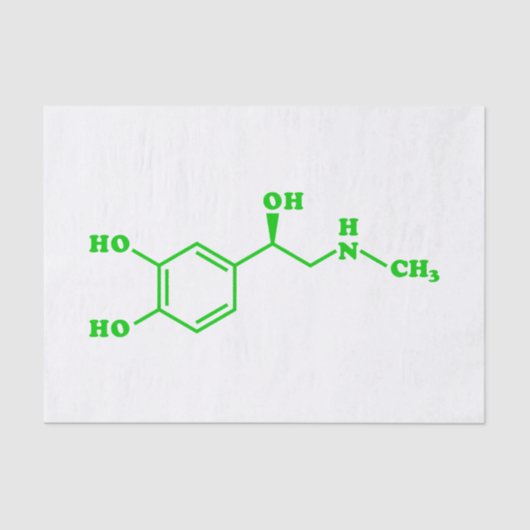 アドレナリン分子化学式 薄葉紙 (正面)