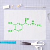 アドレナリン分子化学式 薄葉紙 (クラフト)