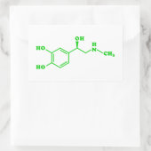 アドレナリン分子化学式 長方形シール (バッグ)