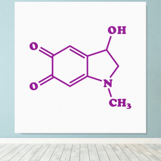 アドレノクローム分子化学式 キャンバスプリント (インサイチュ (ウッドフロア))