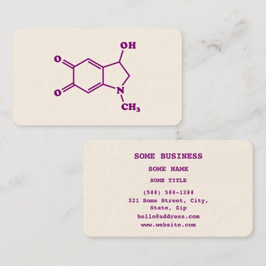アドレノクローム分子化学式 名刺 (正面/裏面)
