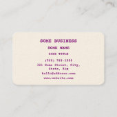 アドレノクローム分子化学式 名刺 (裏面)