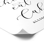 アドレフローラは食べ彼らにケーキ結婚のサインを ポスター (角)