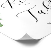 アドレフローラキッズテーブル書道結婚のサイン ポスター (角)