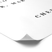 アドレフローラバーメニューワインビアカクテルリストの看板 ポスター (角)