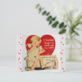 アドレーブルトドラーテイクスバスタブヴィンテージバレンタイン ポストカード (スタンド正面)