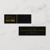 アドレ食べス・カードのドリンク、ブラック、金ゴールドの変更 スキニー名刺 (正面/裏面)
