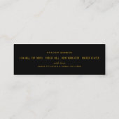 アドレ食べス・カードのドリンク、ブラック、金ゴールドの変更 スキニー名刺 (裏面)