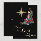 アドヴェント 主を希望をもって待ち望め クリスマススター シーズンカード (正面/裏面)