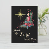 アドヴェント 主を希望をもって待ち望め クリスマススター シーズンカード (スタンド正面)