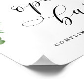 アドーオープンバー書道結婚式レセプションサイン ポスター (角)