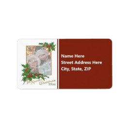 アド・ア・フォト ヴィンテージ ハッピー クリスマス ホリデー カード ラベル