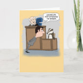 アナおもしろいグマの誕生日証を見た弁護士 カード (正面)