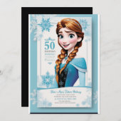 アナと雪の女王の誕生日 招待状 (正面/裏面)