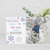 アナと雪の女王 誕生日 フォト 招待状 (スタンド正面)