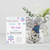 アナと雪の女王 誕生日 フォト 招待状 (スタンド正面)