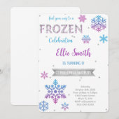 アナと雪の女王 誕生日 招待状 (正面/裏面)