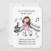 アナのバイオリンの演奏会の招待状カード10歌 招待状 (正面)