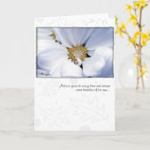 アナの人間による白いダリア カード (黄色い花)