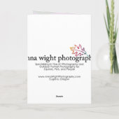 アナの人間による紫色のアフリカデイジー、 カード (裏面)