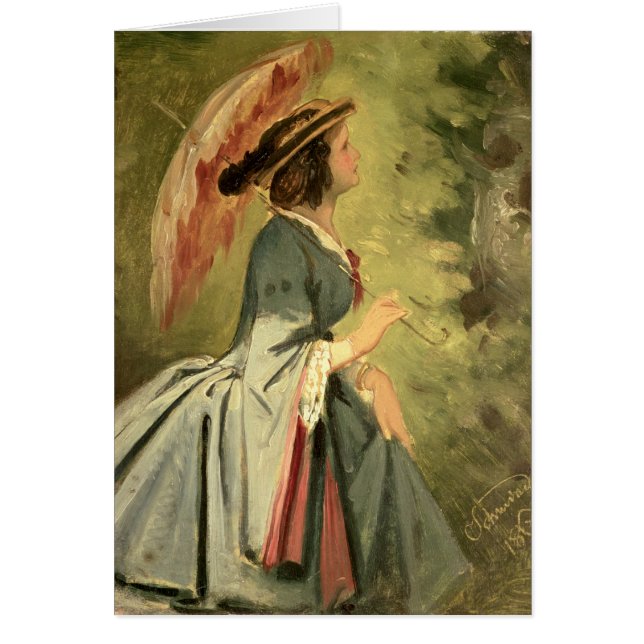 アナの芸術家の娘1860年のポートレート (正面)