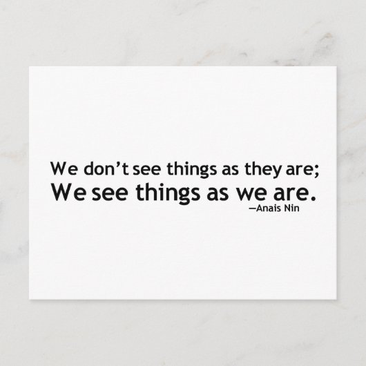 アナイスニンやる気を起こさせる見積 ポストカード (正面)