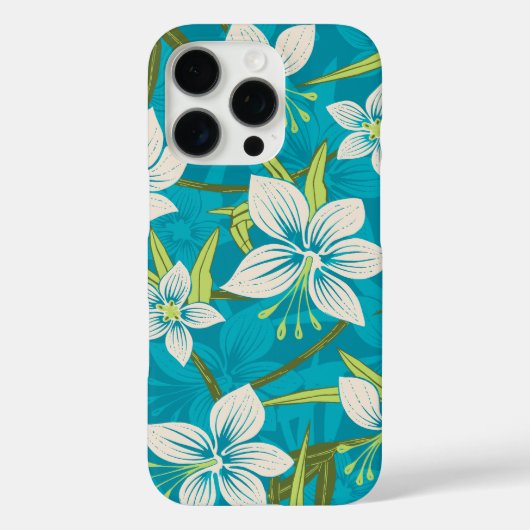 アナイナホウハワイアントロピカルフローラティール(緑がかった色) Case-Mate iPhoneケース (裏面)
