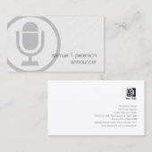 アナウンサーはっきりしたマイクアイコンエンターテイメント 名刺 (正面/裏面)