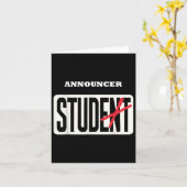 アナウンサー学生用おもしろいシャツ卒業アナウンサー カード (黄色い花)