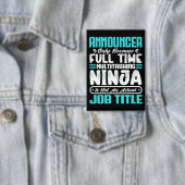 アナウンサー役職職種スキルおもしろい労働者 缶バッジ (インサイチュ)