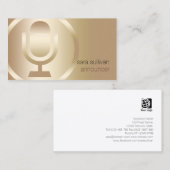 アナウンサー金ゴールドマイクアイコンエンターテイメント 名刺 (正面/裏面)