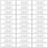 アナウンスカードの名前と住所 シール (正面)