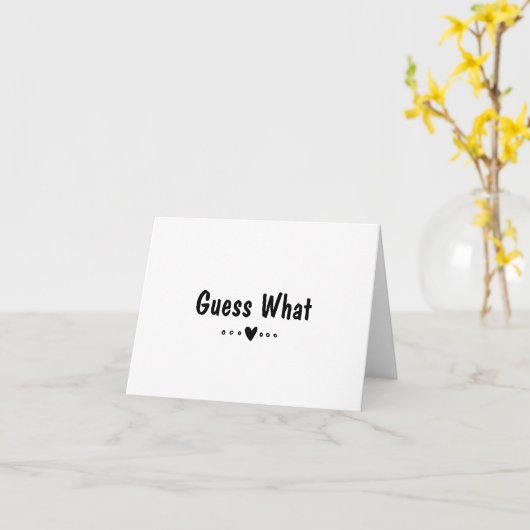 アナウンスカード妊娠の新しい仕事を推測 カード (黄色い花)