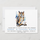 アナウンスフクロウを移動した住所の変更 招待状 (正面)