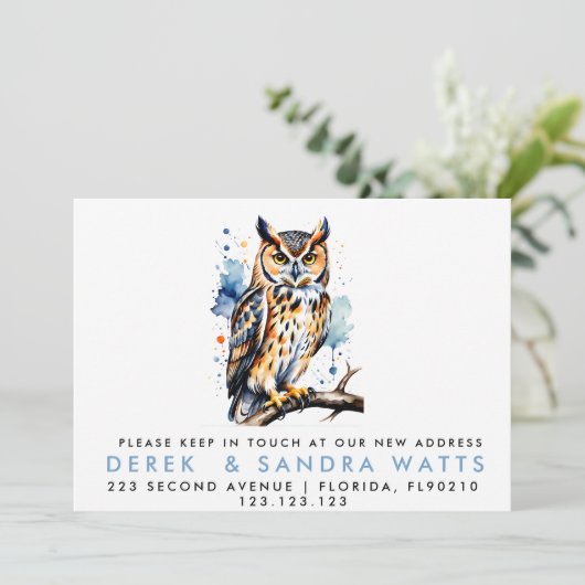 アナウンスフクロウを移動した住所の変更 招待状 (スタンド正面)