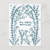 アナウンスフローラフレームスケッチツールの移動 ポストカード (正面)