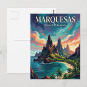 アナオ湾 フランス領ポリネシア ポストカード (正面/裏面)