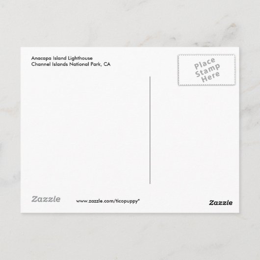 アナカパ島灯台 ポストカード (裏面)