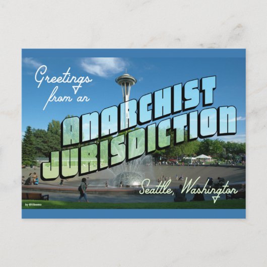 アナキストのシアトルからの挨拶！ポストカード ポストカード (正面)