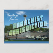 アナキストのシアトルから愛を込めて! ポストカード (正面)