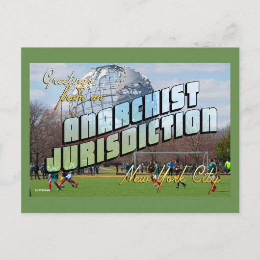 アナキストのニューヨーク市からの挨拶! ポストカード (正面)
