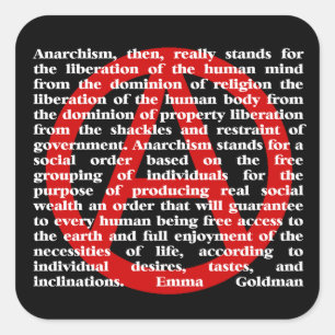 アナキズムは引用文のステッカーです スクエアシール