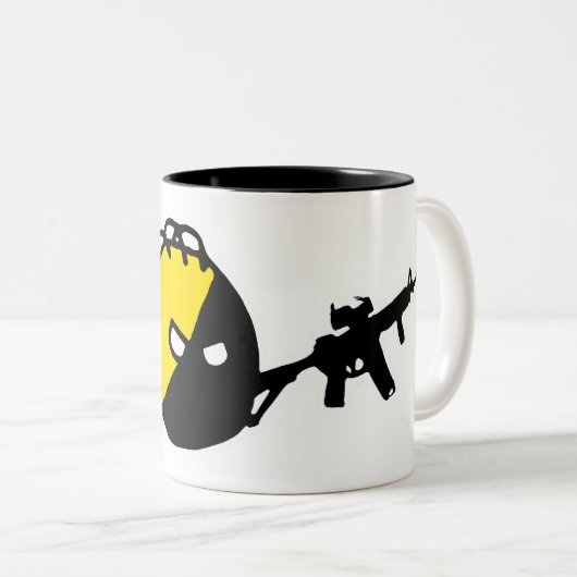 アナキボールアナルチョ資本家コーヒーカフェタサマググ ツートーンマグカップ (正面右)