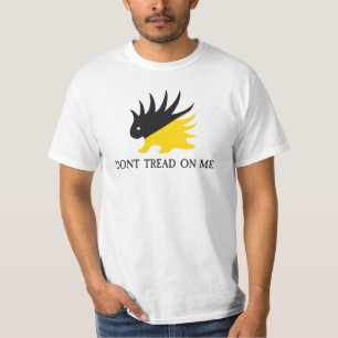 アナキャップ旗 ヤマアラシ ロゴ ガズデン旗 パロディ メーム Tシャツ