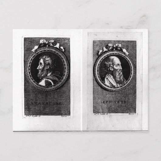 アナクサゴラスとエピクテトス ポストカード (正面)