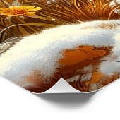 アナグマとスパロウ自然野生動物素朴 ポスター (コーナー)